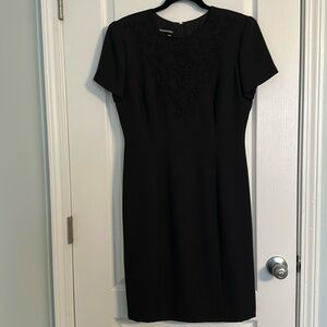 Donna Morgan Little Black Dress LBD with Elegant Beading